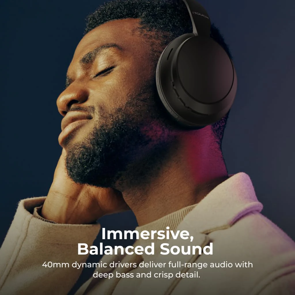 iTouch Pulse Vibe Bluetooth Over the Ear Headphones - Image 6